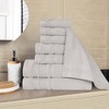 Cotton Medium Weight 8 Piece Bathroom Towel Set by Blue Nile Mills - 2 of 4