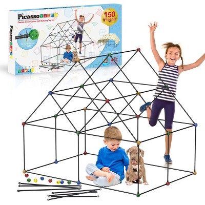 PICASSO-TILES 150 PC Fort Building Kit, STEM Toys for Kids 3+