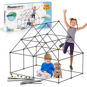 PICASSO-TILES 150 PC Fort Building Kit, STEM Toys for Kids 3+ - 1 of 4