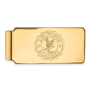 Black Bow Jewelry 10k Yellow Gold United States Air Force Academy Fighting Falcons NCAA Money Clip - 1 of 3