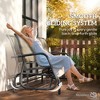3-Person Outdoor Patio Glider Bench, Porch Glider Swing with 3 Seats, Breathable Mesh Fabric, Metal Frame - 4 of 4
