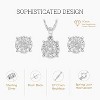 GILDED 1 CTTW Lab-Grown Diamond Round Necklace & Earring Set, Sterling Silver or 14K Gold-Plated, 18" Chain, Tarnish-Resistant, Gift-Boxed - 2 of 4