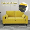 Kinsuite Loveseat Sofa Chair - 56" Modern Accent Chairs with Arms & Cushions,Mustard - 4 of 4
