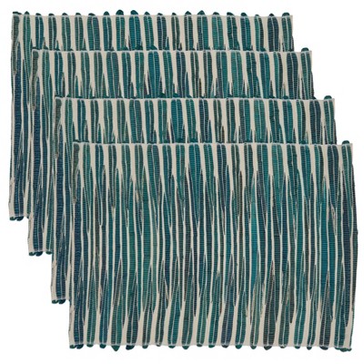 Turquoise Water Hyacinth Rectangular Placemats Set of 4