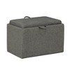 Breighton Home Designs4Comfort Accent Storage Ottoman with Reversible Tray in Soft Gray Fabric - 2 of 4