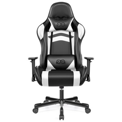 KERDOM Ergonomic Computer Chair, Height Adjustable Game Chair, Racing Style Gamer Chair with Headrest and Lumbar Support, Black Gray