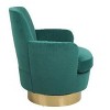 CAVINAS Swivel Chair, Swivel Accent Chair, Round Barrel Chairs with Gold Stainless Steel Base, Armchair for Living Room, Reading Chairs for Bedroom - 3 of 4
