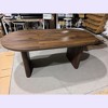 70.8 Inch Oval Dining Table for 6-8 People, Farmhouse Long Large Kitchen Table with Thick Sturdy Wooden Base for Kitchen, Living Room, Office - 3 of 4