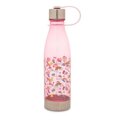 Silver Buffalo Sanrio Hello Kitty Pastel Star Toss Print Water Bottle With Lid | Holds 20 Ounce