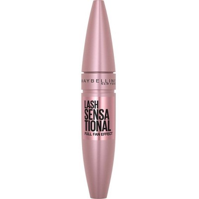 Maybelline Lash Sensational Washable Mascara, Lengthening and Volumizing for a Full Fan Effect, - Very Black