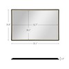 LNC  Bathroom Mirrors 35.8-in W x55.1-in H Rectangular Black Framed Luxury Wall Mirror - 3 of 4