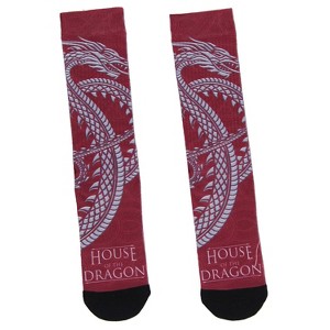 Game Of Thrones: House Of The Dragon Crew Socks For Men Women Sublimated Socks - 1 of 4