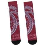 Game Of Thrones: House Of The Dragon Crew Socks For Men Women Sublimated Socks Red