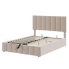 Whisen Modern Style Upholstered Platform Bed with Hydraulic Storage System - image 3 of 4