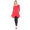 Women's 3/4 Sleeve Makayla Tunic Top with Pockets - White Mark - image 2 of 3