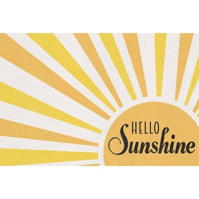 2'x3' Hello Sunshine Vinyl Floor Mat - A&A Story
