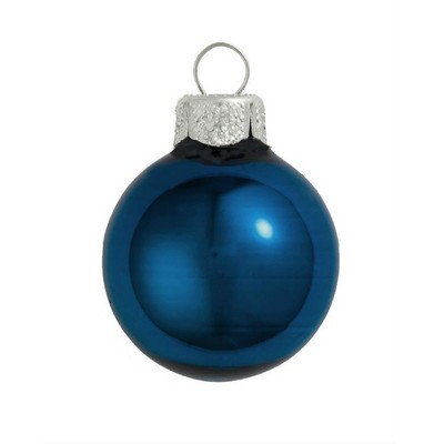 Northlight 4ct Shiny Glass Ball Christmas Ornament Set 4.75" - Midnight Blue