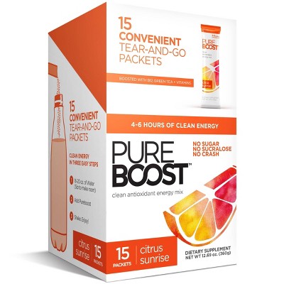 Pureboost Clean Energy Drink Mix - Citrus Sunrise - 15ct