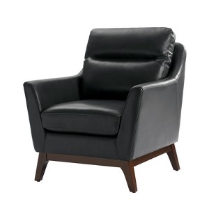 Numitor Mid-Century Mordern Genuine Leather Armchair| HULALA HOME - 1 of 4
