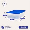 Homz 12 Qt Stackable Plastic Storage Container w/ Snaplock Lid, Blue (8 Pack) - 4 of 4