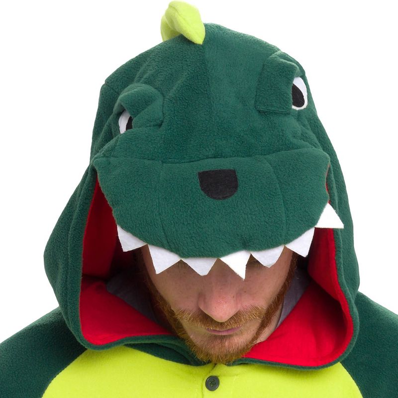 FUNZIEZ! - Dinosaur Adult Unisex Novelty Union Suit Costume for Halloween, 4 of 8