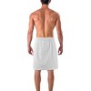 TowelSoft Premium Terry Cotton Spa Wrap- White for Men - 2 of 4