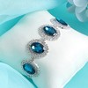 SOHI Women's Azure Blue Oval Statement Bracelet - 2 of 4