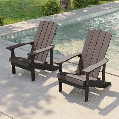 Sonkuki  2-Pack Recycled Plastic Wood Adirondack Chair