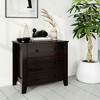 Resenkos Wide 3-Drawer Dresser Chest – Modern Large-Capacity Storage Organizer, Versatile as a Nightstand or Closet Accessory, Dark Brown - 4 of 4