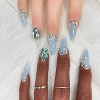 Vynxaria Blue Durable Press-On Nails for a Lasting Impression Size M - 2 of 4