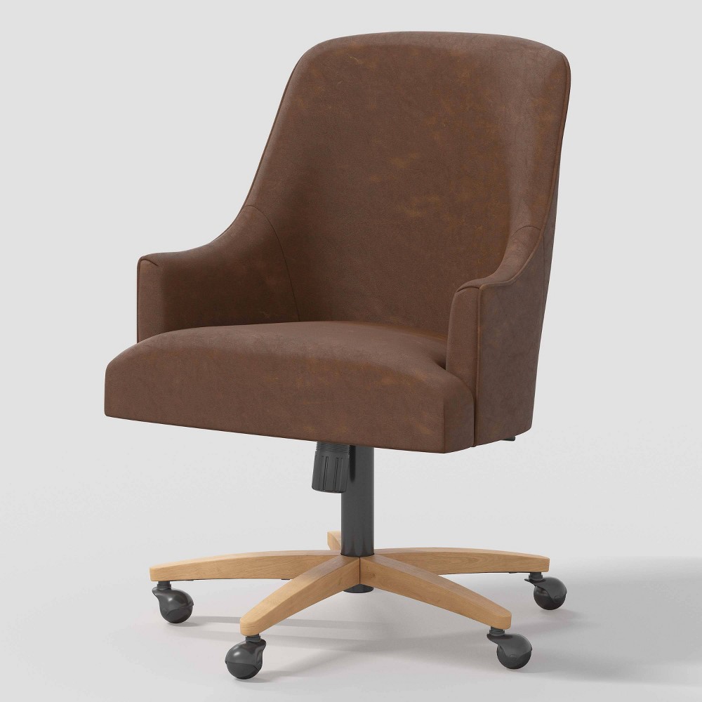 Photos - Computer Chair Santa Monica Office Chair Sonoran Saddle Brown - Threshold™ designed with