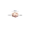 Unique Bargains Rhinestone Small Round Bulk Glass Spacer Beads for Jewelry Making Rose Gold 0.31" 100 Pcs - 2 of 4
