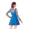 Clotth Womens Circus Dress for Halloween - Costume Cosplay Doll for Adult, Carnival Cosplay Dress with Top + Red Ribbon, Multicolor - 2 of 4
