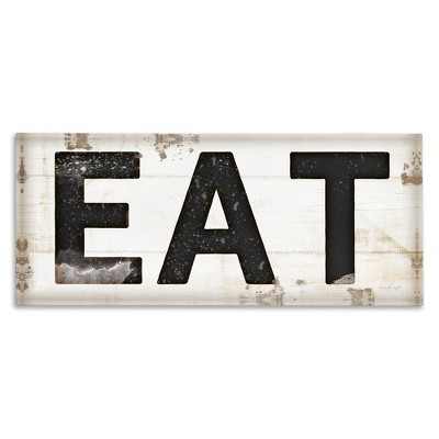 Stupell Industries Eat Typography Vintage Sign, 48" x 20"