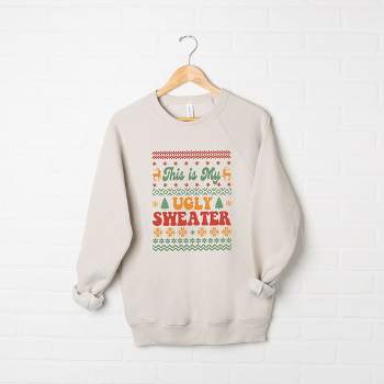 Simply Sage Market Women's  Bella Canvas Graphic Sweatshirt Ugly Sweater Deer