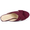 Allegra K Women's Opened Toe Crisscross Strap Block Heel Slide Sandals - 4 of 4