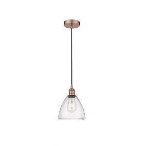 Edison Dome - 1 Light Cord Hung Mini Pendant In Industrial Style-10.25 Inches Tall and 7.5 Inches Wide - 1 of 1