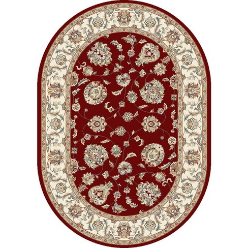 Ancient Garden 57365 Red/Ivory 5.3X7.7 Ov Oval - image 1 of 4