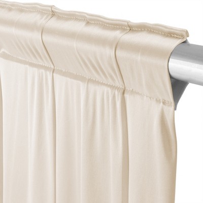 Ivory Satin Photography Backdrop Curtains, Set of 2