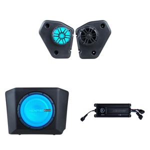 Memphis Audio CANAMDEF10SE Direct Fit OEM Subwoofers Compatible With 2018+ CanAm Defender with Memphis Audio CANAMDEF65RE 6 1/2" Rear Speakers in P... - 1 of 4