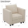 Belffin Corduroy Middle Seat Modular Sectional Couch Module Parts Convertible Modern Sectional Sofa Couch, Beige - 4 of 4