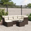 vidaXL Garden Sofa Set Brown - 2 of 4
