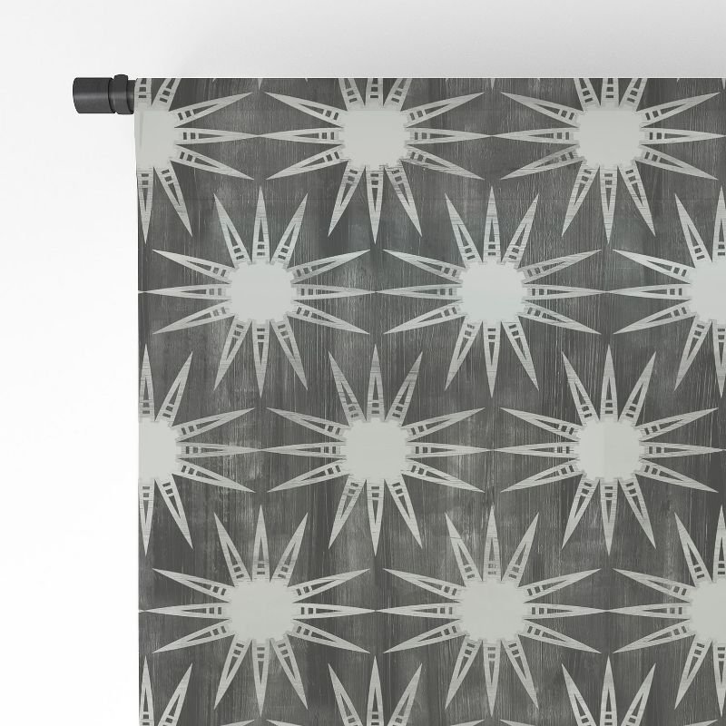 Schatzi Brown Mila Sun Black Single Panel Sheer Window Curtain - Deny Designs, 4 of 7