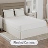 Lux Hotel Twin Bed Skirt, 14 Drop, Pleated, Ivory 75 X 39 Inches - 4 of 4