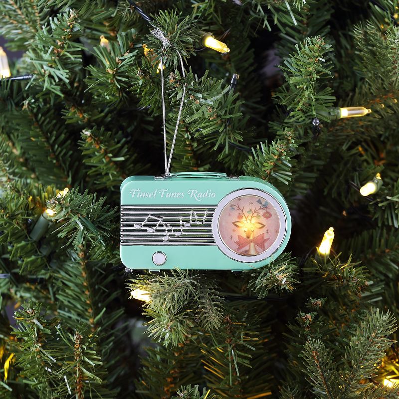 Mr. Christmas Miniature Vintage Retro Radio Christmas Tree Ornament, 3 of 5