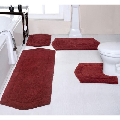 Waterford Collection Cotton Tufted Set of 4 Bath Rug Set - Home Weavers