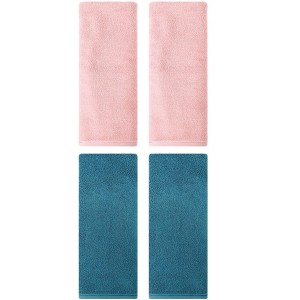 REGALWOVEN Solid Cotton Soft Absorbent Bath Hand Towels 4 Pack - 1 of 4