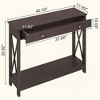 KIGFTSOD Console Table with Drawer and Storage Shelves,Foyer Entryway Sofa Table for Living Room,Hallway - 3 of 4