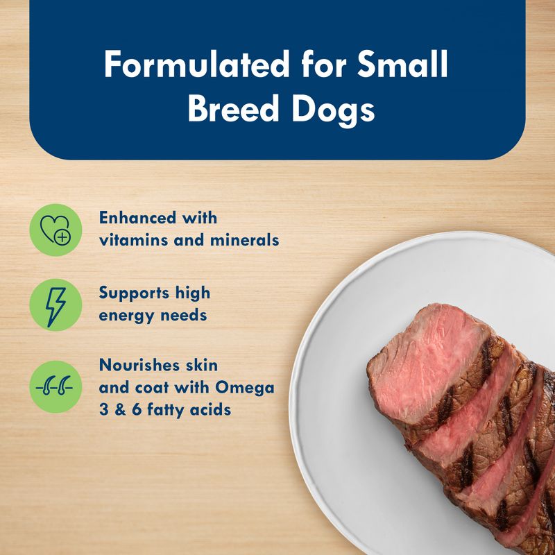 Blue Buffalo Delights Natural Adult Small Breed Wet Dog Food Cups Variety Pack In Hearty Gravy, Filet Mignon Beef &#38; New York Strip - 3.5oz/12ct, 5 of 12