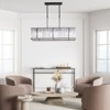 YIYIBYUS Modern 4-Light Pendant Rectangle Glam Gold Crystal Chandelier - 2 of 4